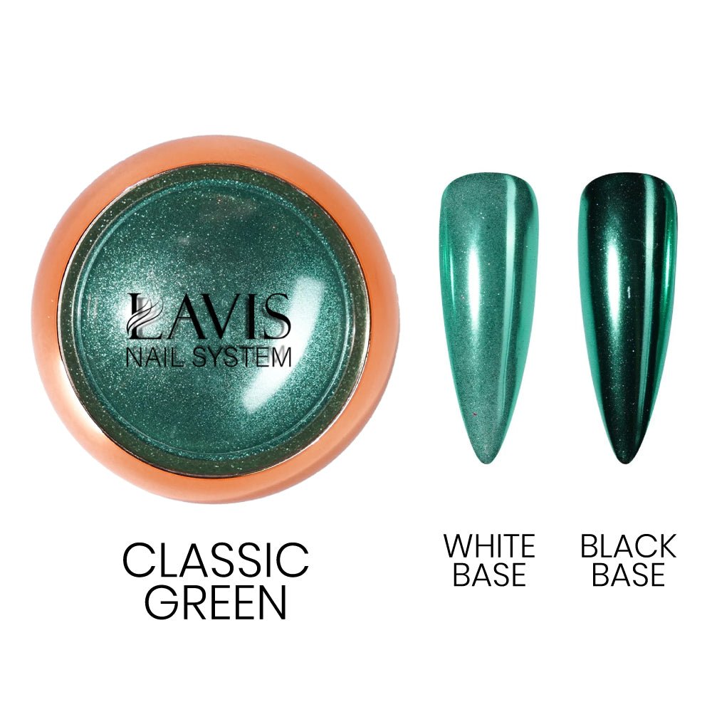 LAVIS Chrome Classic - Green - 0.5gr (PCS) - DTK Nail Supply
