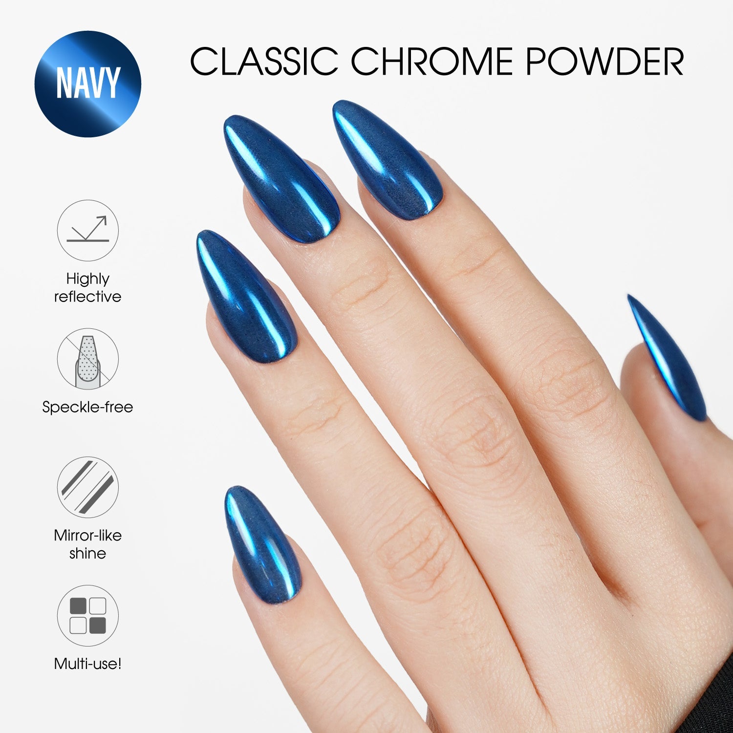 LAVIS Chrome Classic - Navy - 0.5gr (PCS) - DTK Nail Supply