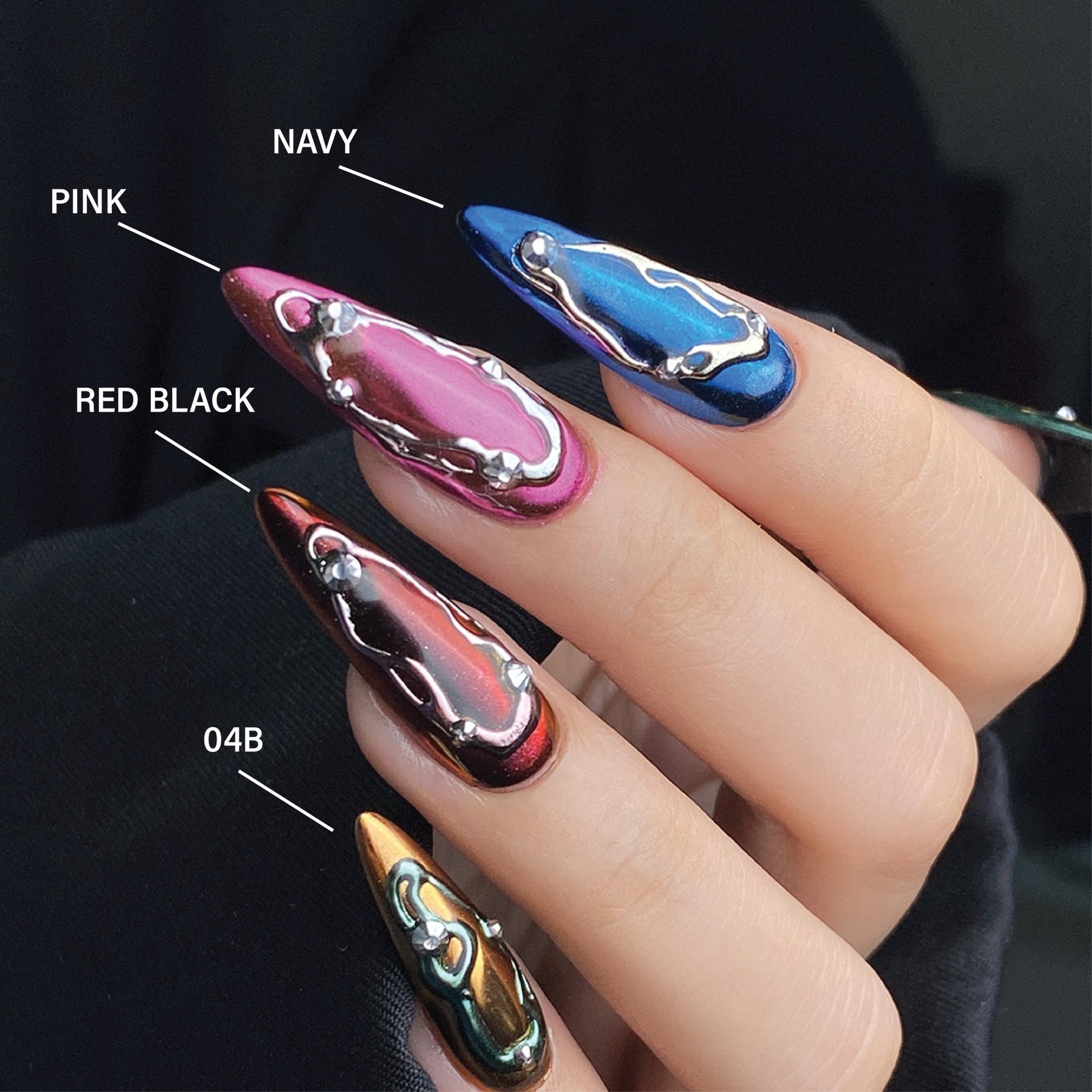 LAVIS Chrome Classic - Navy - 0.5gr (PCS) - DTK Nail Supply