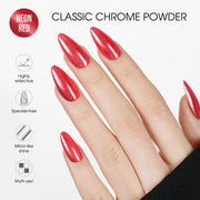 LAVIS Chrome Classic - Neon Red - 0.5gr (PCS) - DTK Nail Supply
