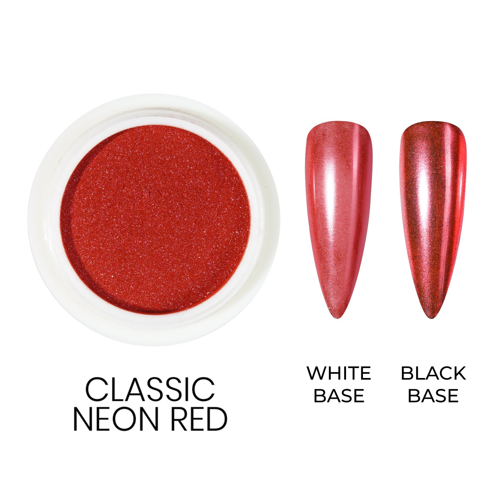 LAVIS Chrome Classic - Neon Red - 0.5gr (PCS) - DTK Nail Supply