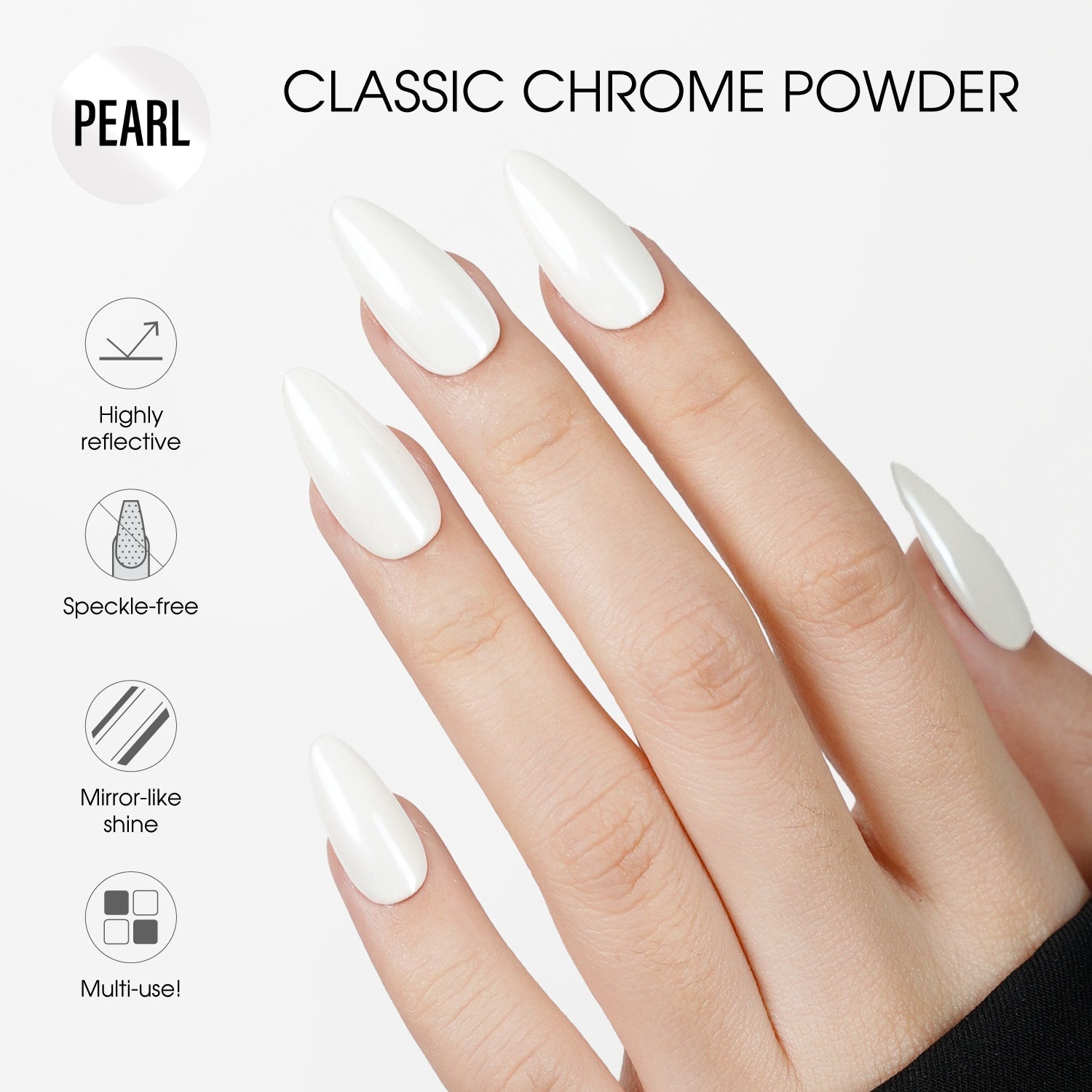 🎁 LAVIS Chrome Classic - Pearl - 0.5gr (PCS) (100% off) - DTK Nail Supply