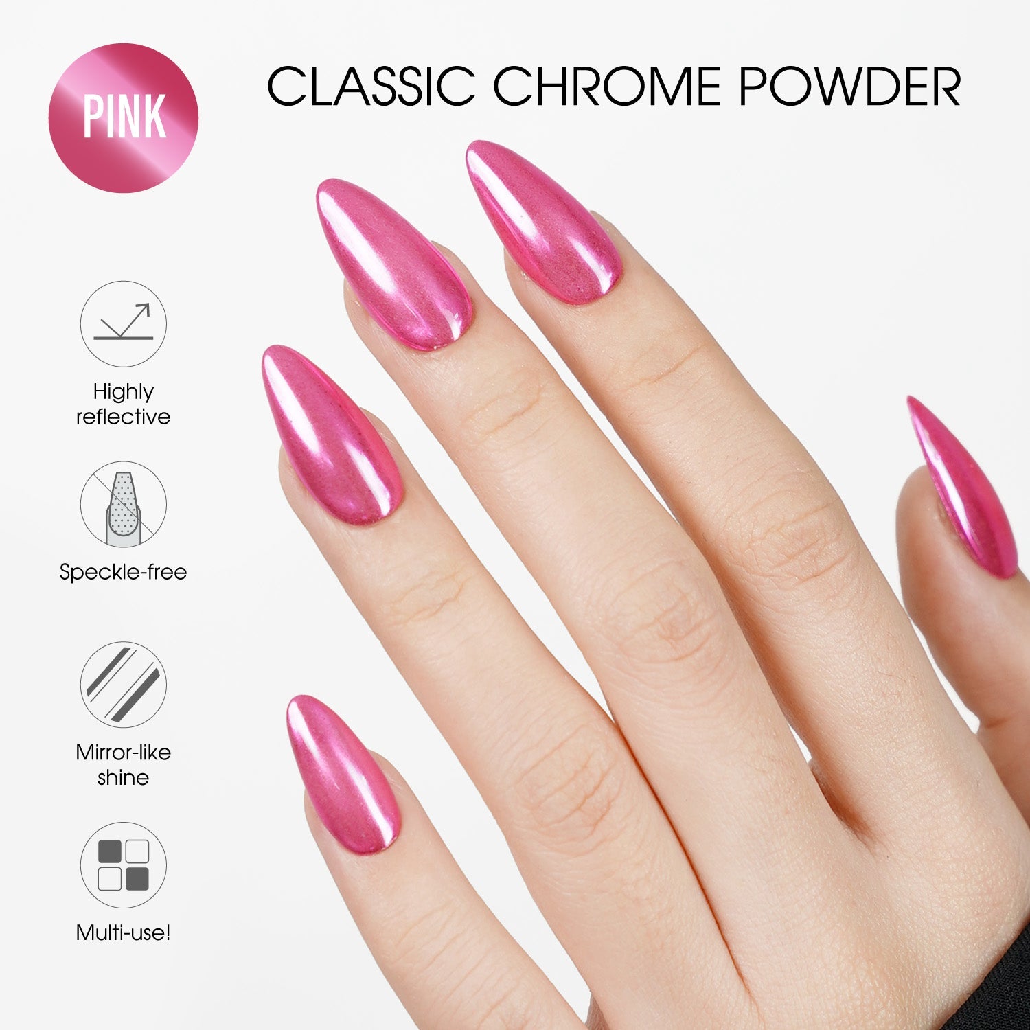 LAVIS Chrome Classic - Pink - 0.5gr (PCS) - DTK Nail Supply