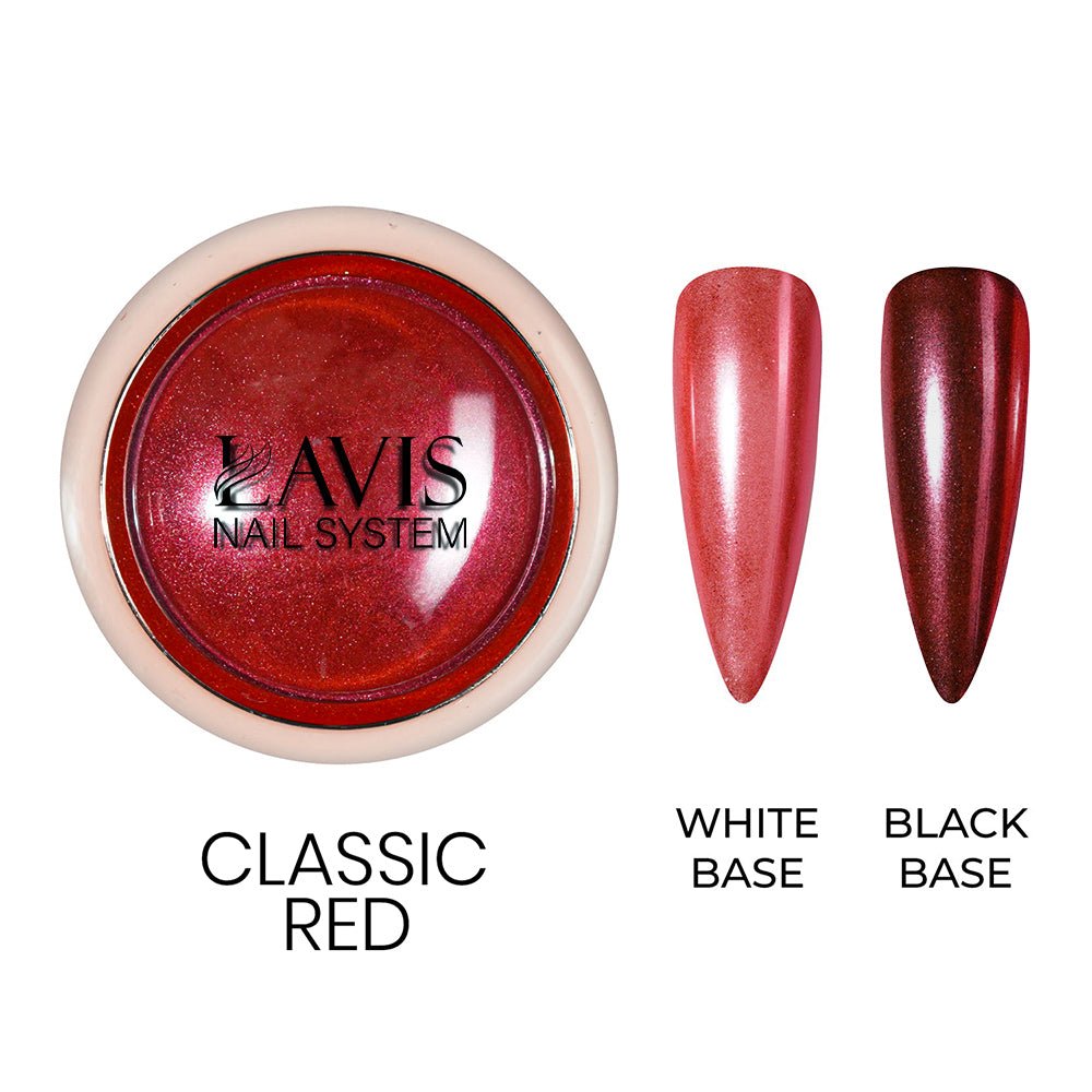 LAVIS Chrome Classic - Red - 0.5gr (PCS) - DTK Nail Supply