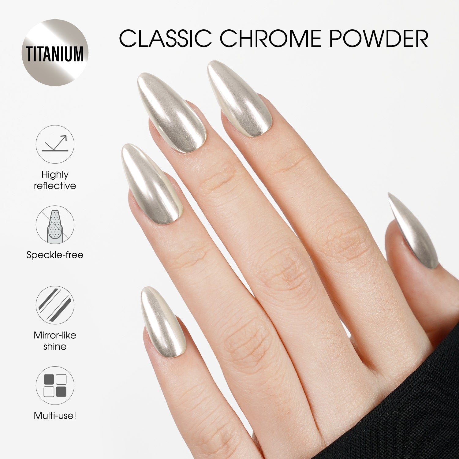 LAVIS Chrome Classic - Titanium - 0.5gr (PCS) - DTK Nail Supply