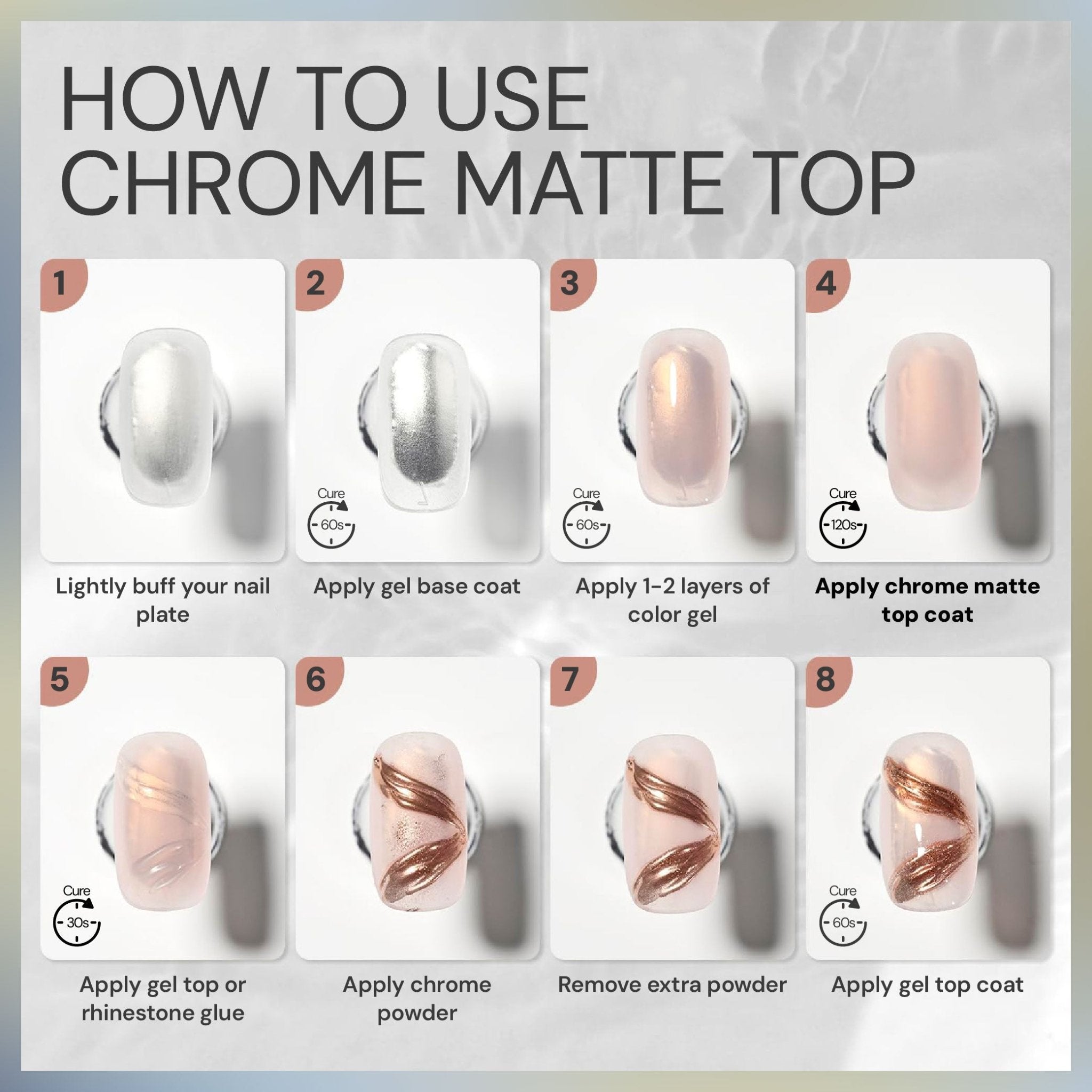 LAVIS Chrome Matte Top - 0.5 oz (New) - DTK Nail Supply