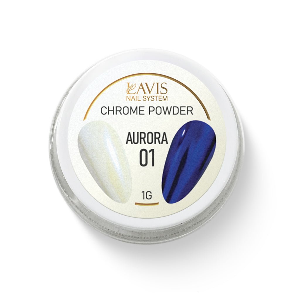 LAVIS Chrome Powder AURORA 01 - 1gr (PCS) - DTK Nail Supply