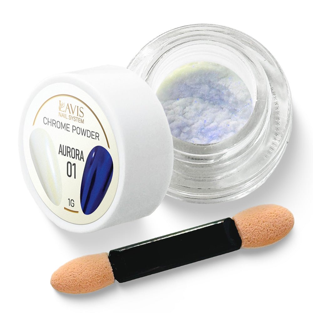 LAVIS Chrome Powder AURORA 01 - 1gr (PCS) - DTK Nail Supply
