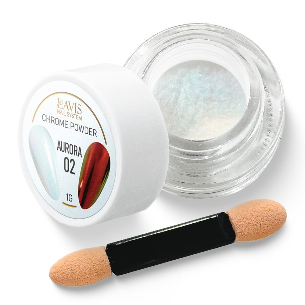 LAVIS Chrome Powder AURORA 02 - 1gr (PCS) - DTK Nail Supply