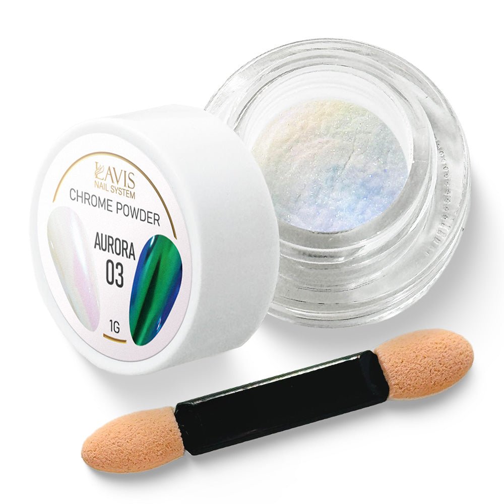 LAVIS Chrome Powder AURORA 03 - 1gr (PCS) - DTK Nail Supply