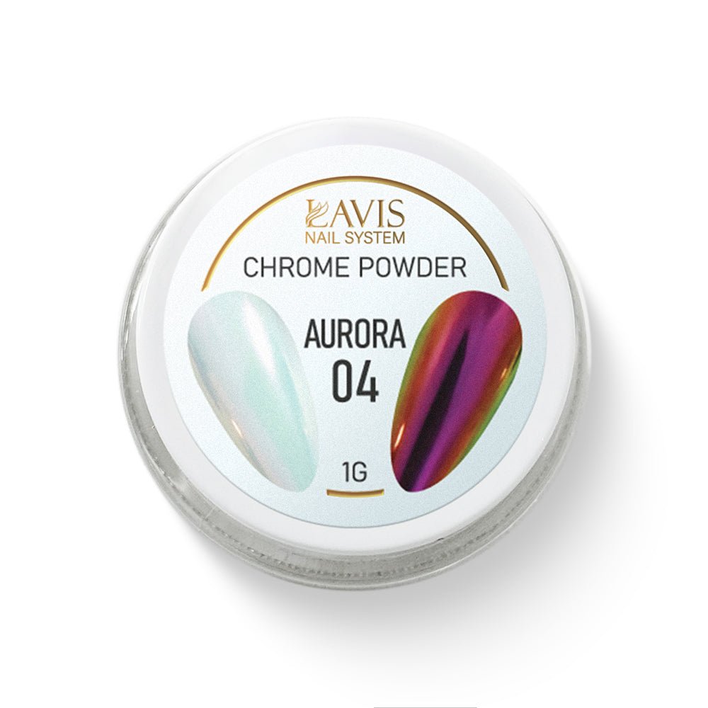 LAVIS Chrome Powder AURORA 04 - 1gr (PCS) - DTK Nail Supply