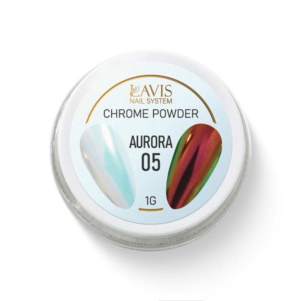 LAVIS Chrome Powder AURORA 05 - 1gr (PCS) - DTK Nail Supply