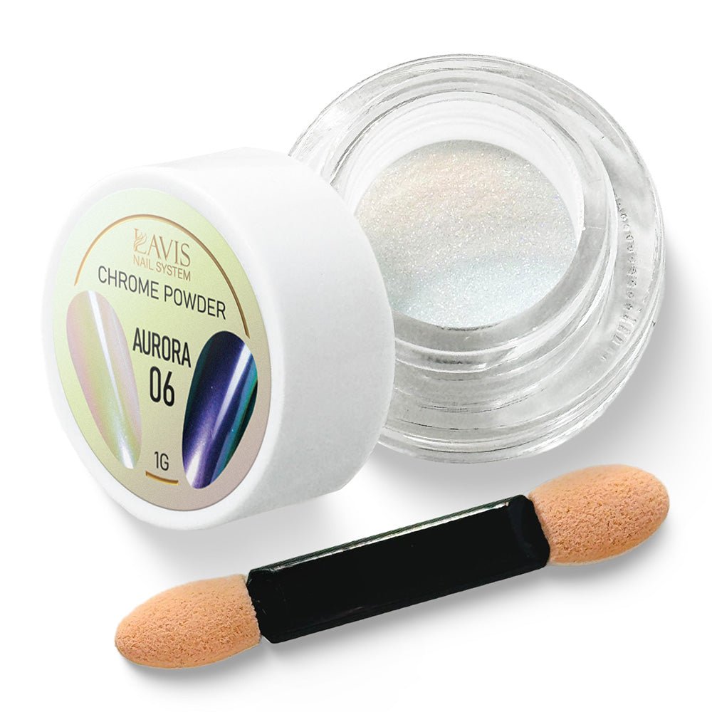 LAVIS Chrome Powder AURORA 06 - 1gr (PCS) - DTK Nail Supply