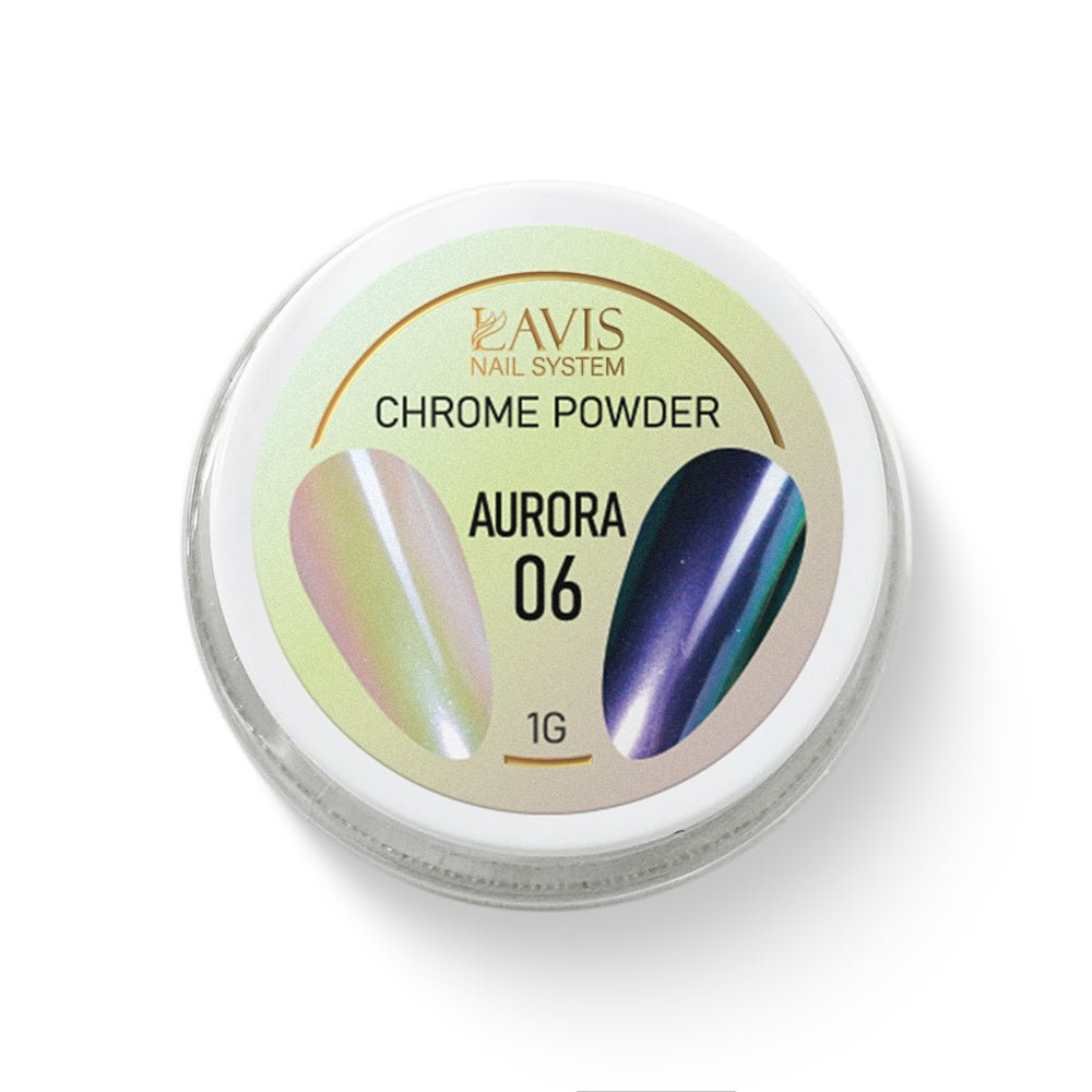 LAVIS Chrome Powder AURORA 06 - 1gr (PCS) - DTK Nail Supply