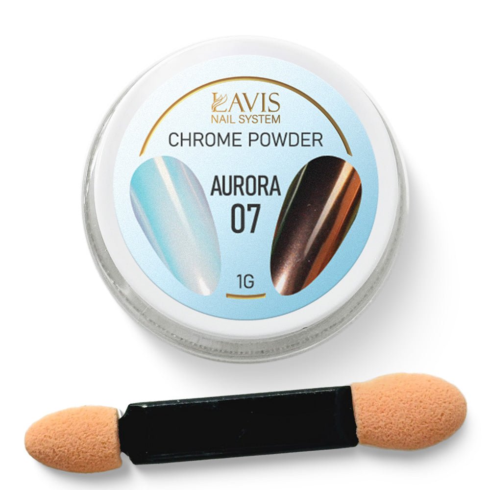 LAVIS Chrome Powder AURORA 07 - 1gr (PCS) - DTK Nail Supply
