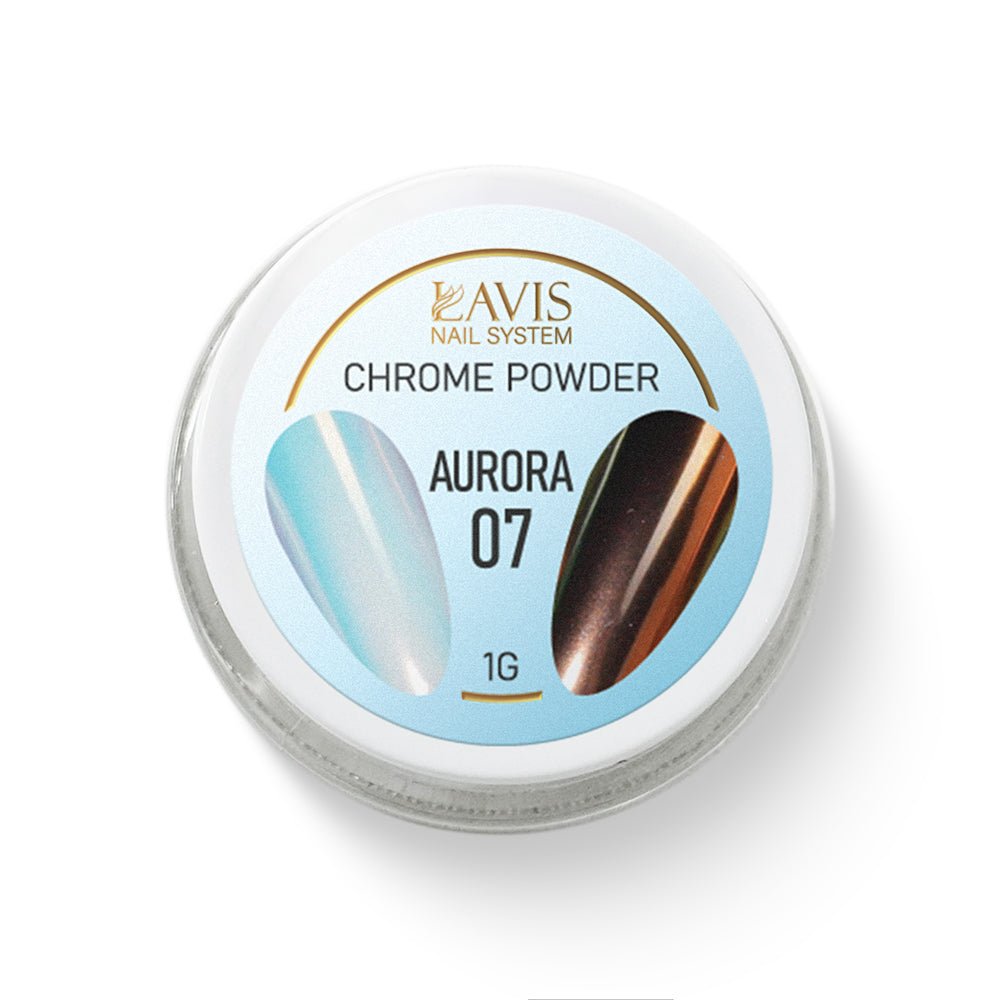 LAVIS Chrome Powder AURORA 07 - 1gr (PCS) - DTK Nail Supply