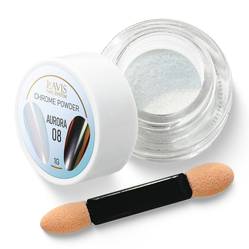 LAVIS Chrome Powder AURORA 08 - 1gr (PCS) - DTK Nail Supply