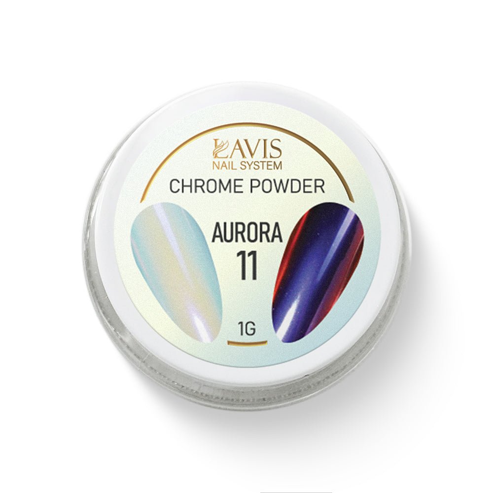 LAVIS Chrome Powder AURORA 11 - 1gr (PCS) - DTK Nail Supply