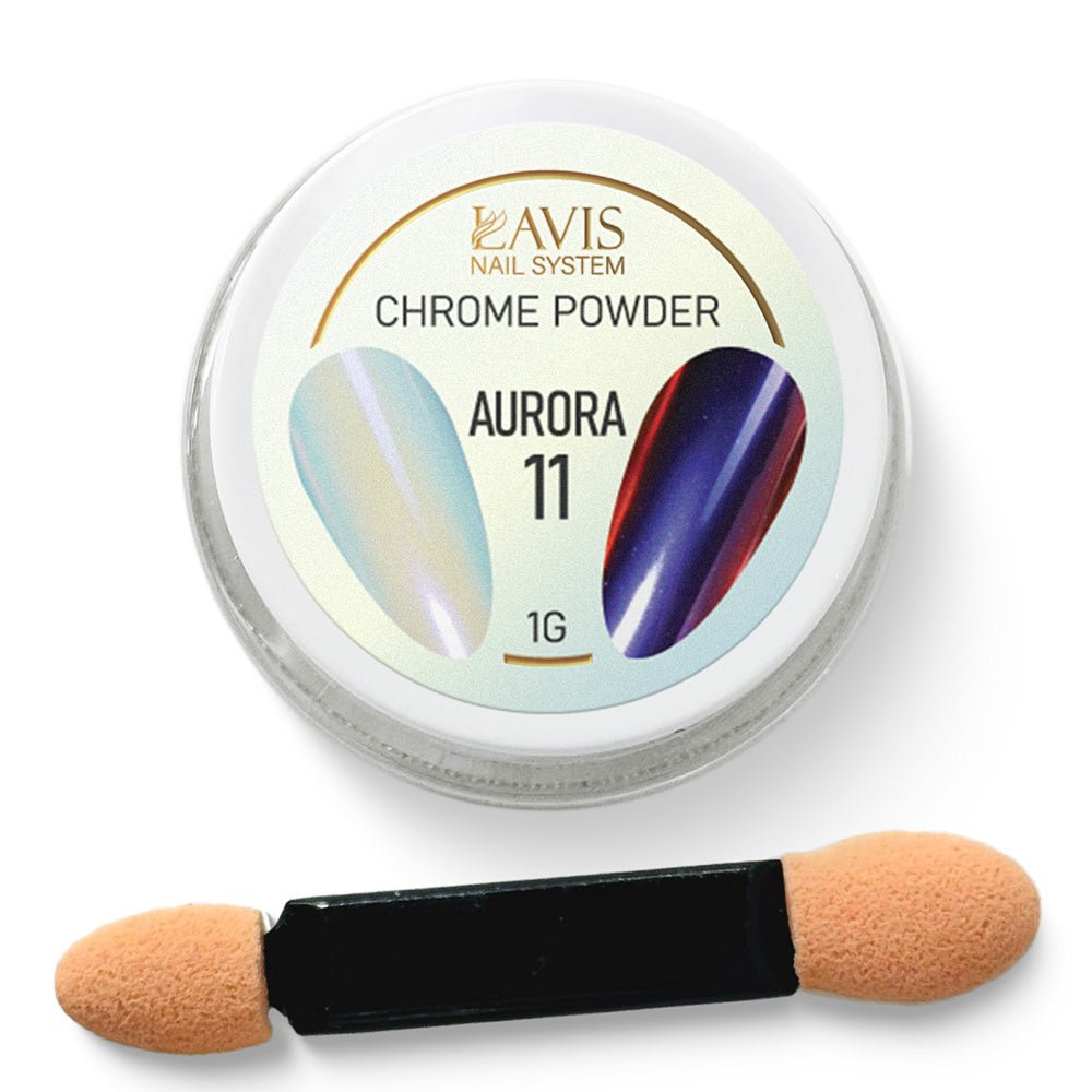 LAVIS Chrome Powder AURORA 11 - 1gr (PCS) - DTK Nail Supply