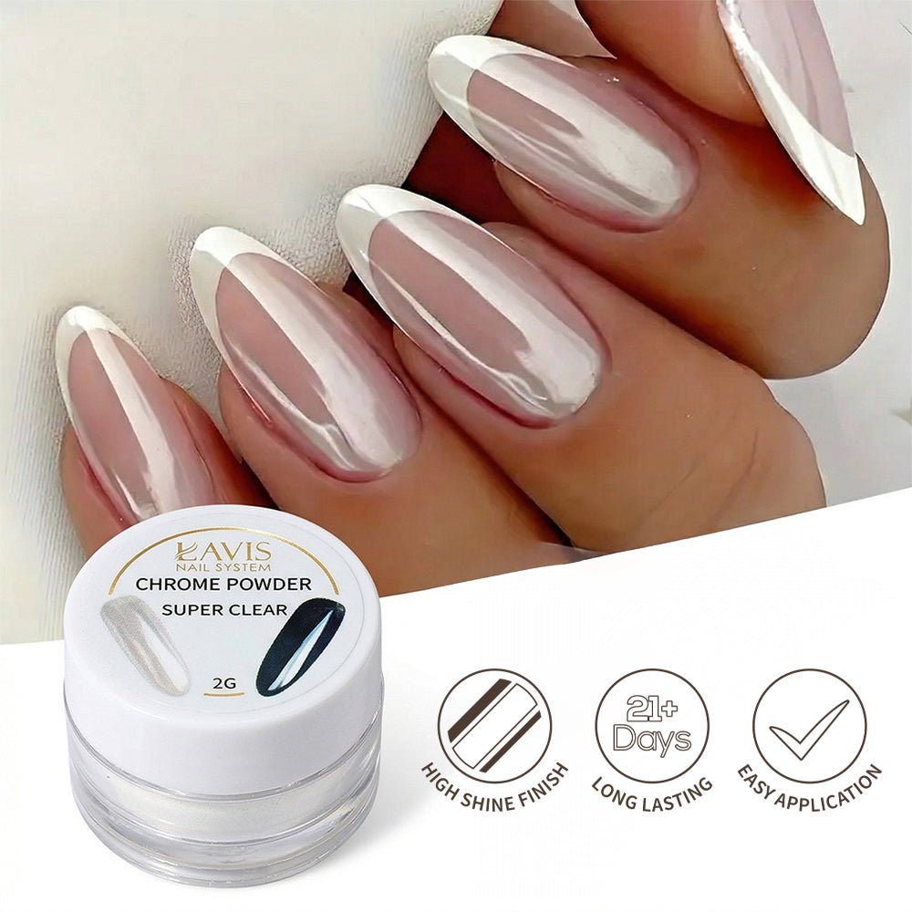 LAVIS Chrome Powder - Super Clear - 2g - DTK Nail Supply