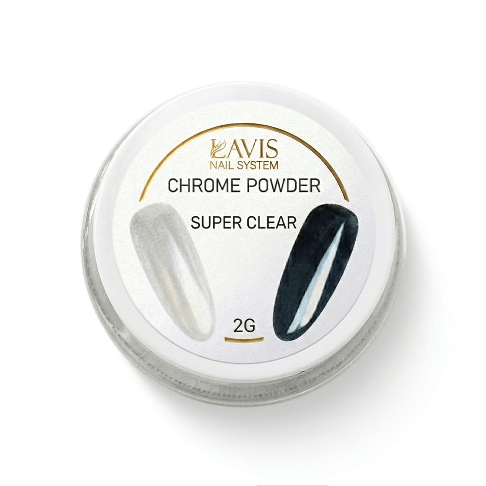 LAVIS Chrome Powder - Super Clear - 2g - DTK Nail Supply