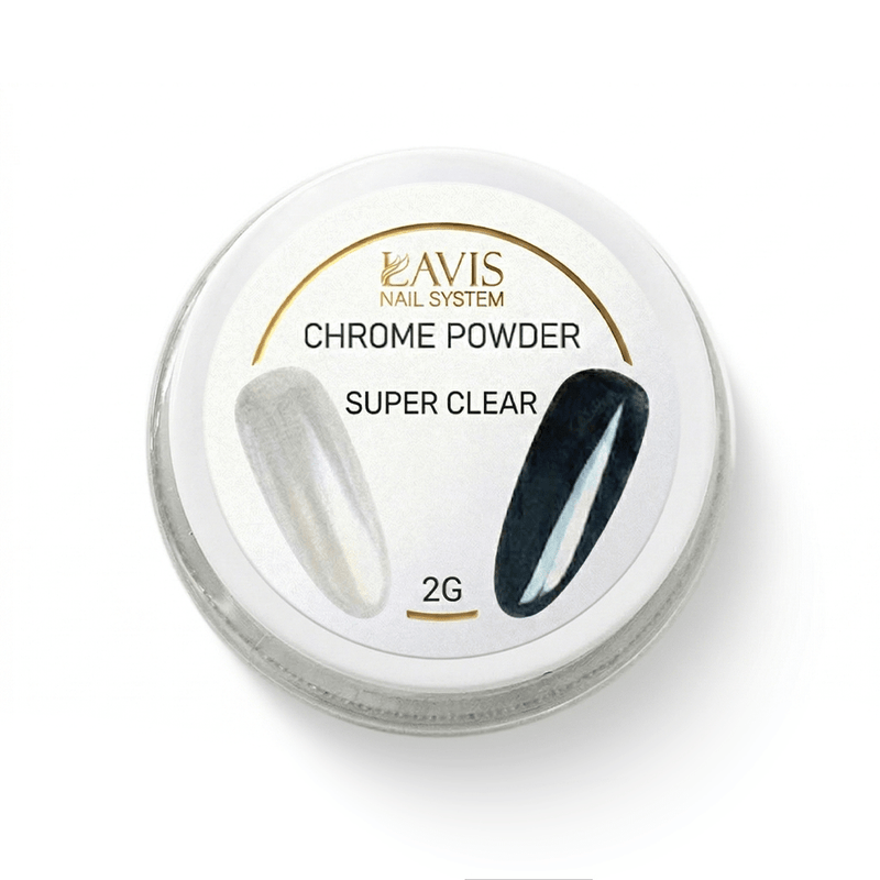 LAVIS Chrome Powder - Super Clear - 2g - DTK Nail Supply