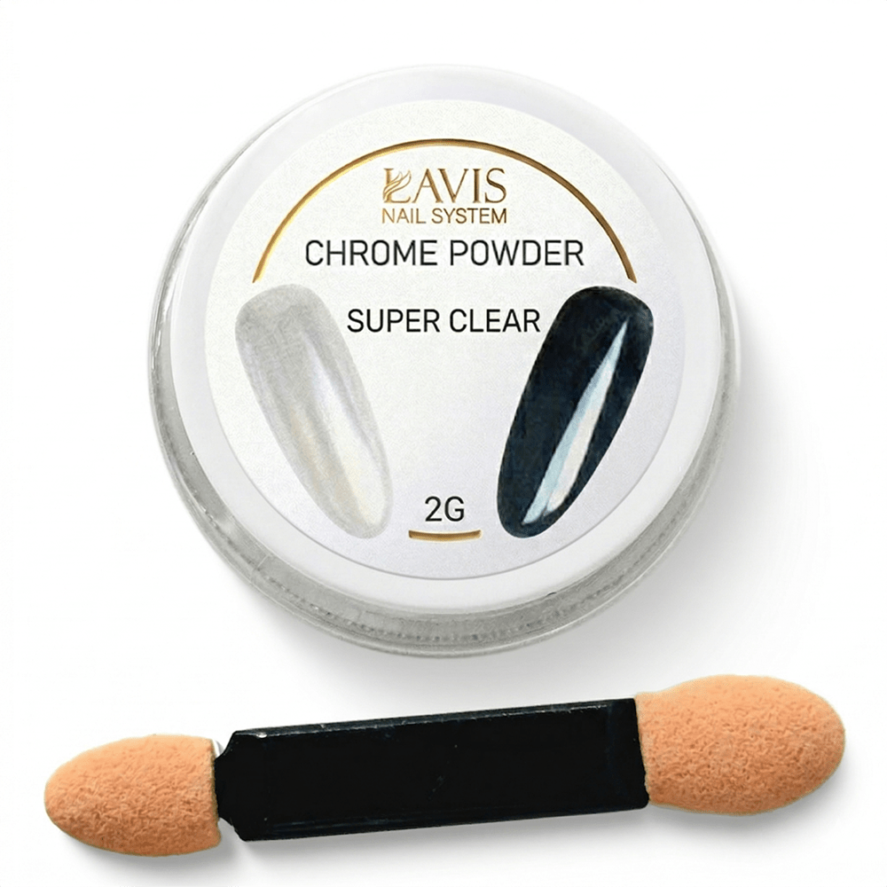 LAVIS Chrome Powder - Super Clear - 2g - DTK Nail Supply