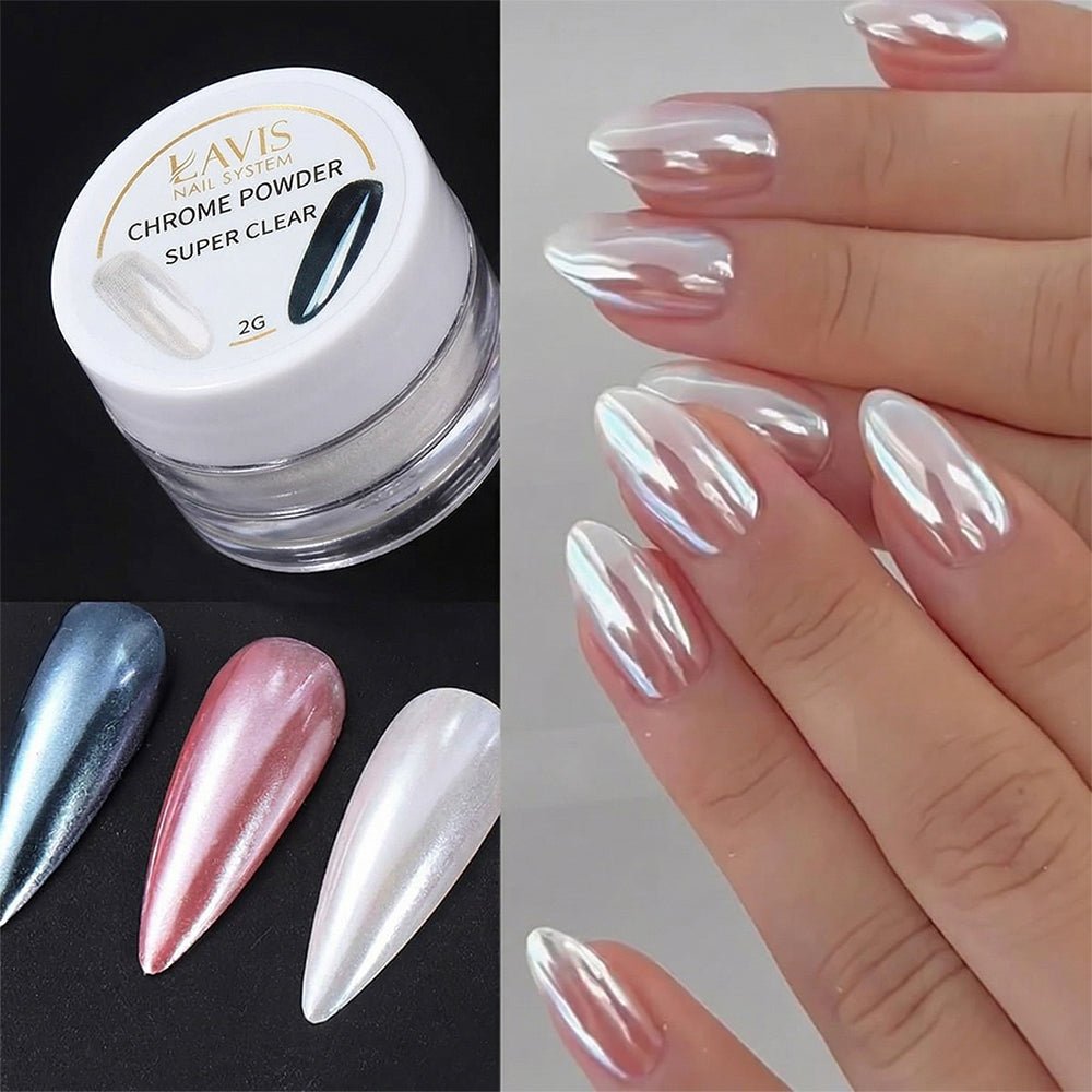 LAVIS Chrome Powder - Super Clear - 2g - DTK Nail Supply