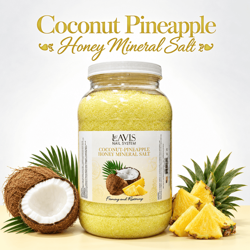 LAVIS Coconut Pineapple Honey Mineral Salt — 1-Gallon Salon Soak Prep - DTK Nail Supply