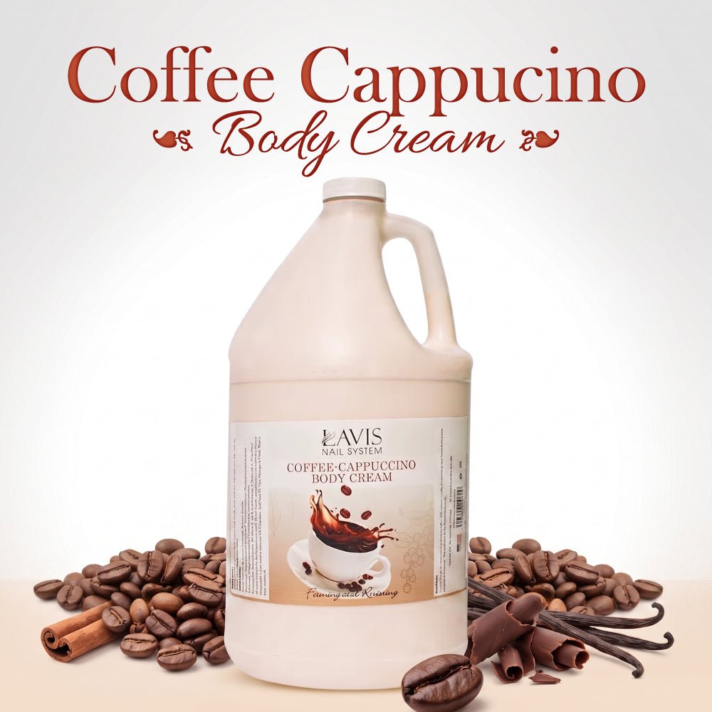 LAVIS Coffee Cappuccino Foot Massage Lotion — 1-Gallon Salon Closing Refill - DTK Nail Supply