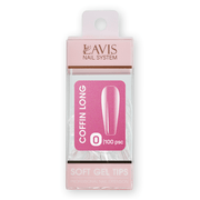 LAVIS Coffin Long - (100 pcs) - Soft Gel Tips Refill - DTK Nail Supply