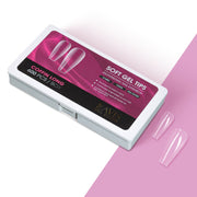 LAVIS Coffin Long - 12 Sizes Clear - Soft Gel Tips - DTK Nail Supply