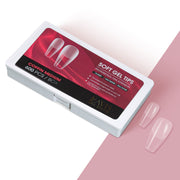 LAVIS Coffin Medium - 10 Sizes Half Buffed - Soft Gel Tips - DTK Nail Supply