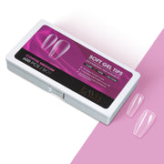 LAVIS Coffin Medium - 12 Sizes Clear - Soft Gel Tips - DTK Nail Supply