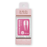 LAVIS Coffin Medium HM - (100 pcs) - Soft Gel Tips Refill - DTK Nail Supply