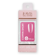 LAVIS Coffin Short - (100 pcs) - Soft Gel Tips Refill - DTK Nail Supply