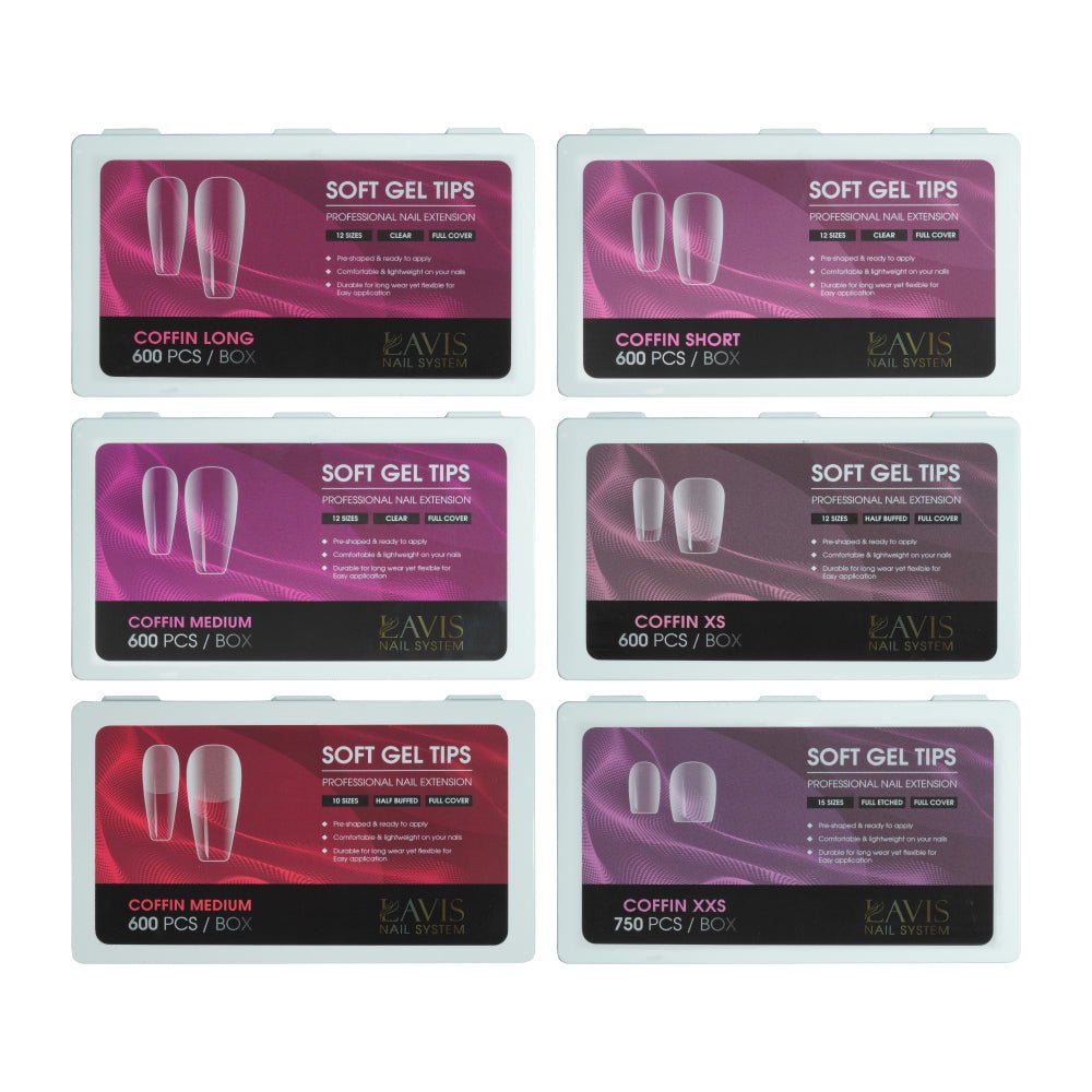 LAVIS Coffin - Soft Gel Tips - DTK Nail Supply
