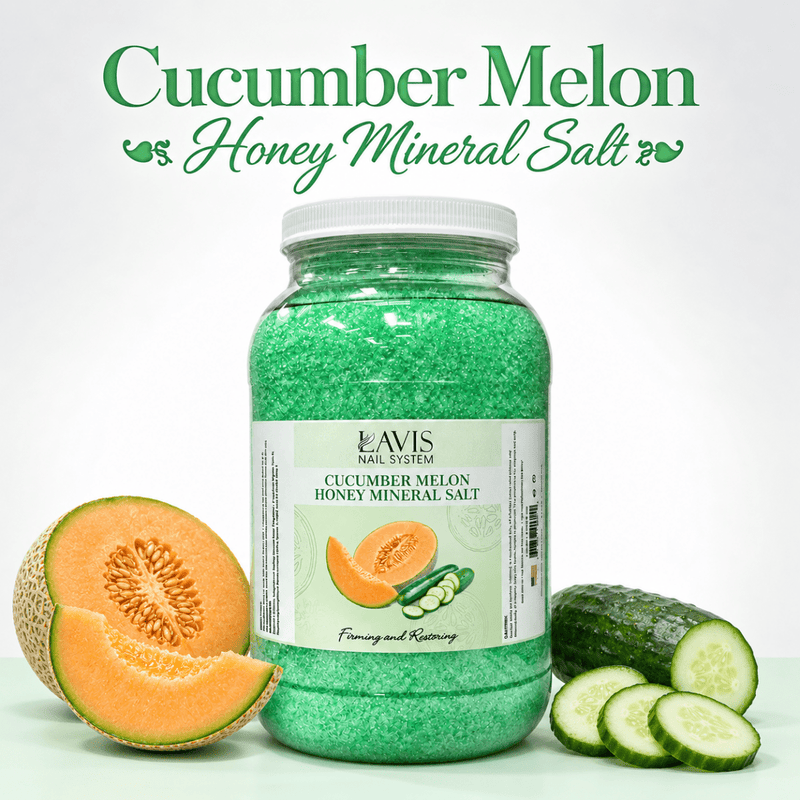 LAVIS Cucumber Melon Honey Mineral Salt — 1-Gallon Salon Soak Prep - DTK Nail Supply