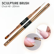 LAVIS Double Ended Oval 8 & 20mm Liner Brush - DTK Nail Supply