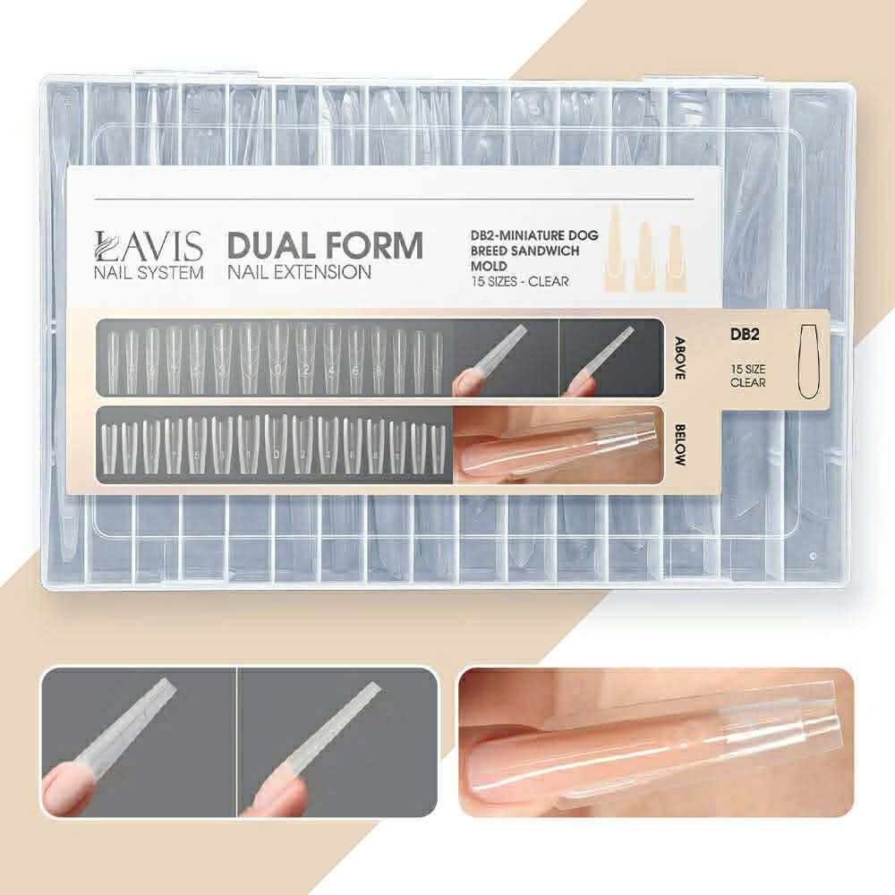 LAVIS - Dual Form Miniature Dog Breed Sandwich Mold 15 Sizes Clear - DTK Nail Supply