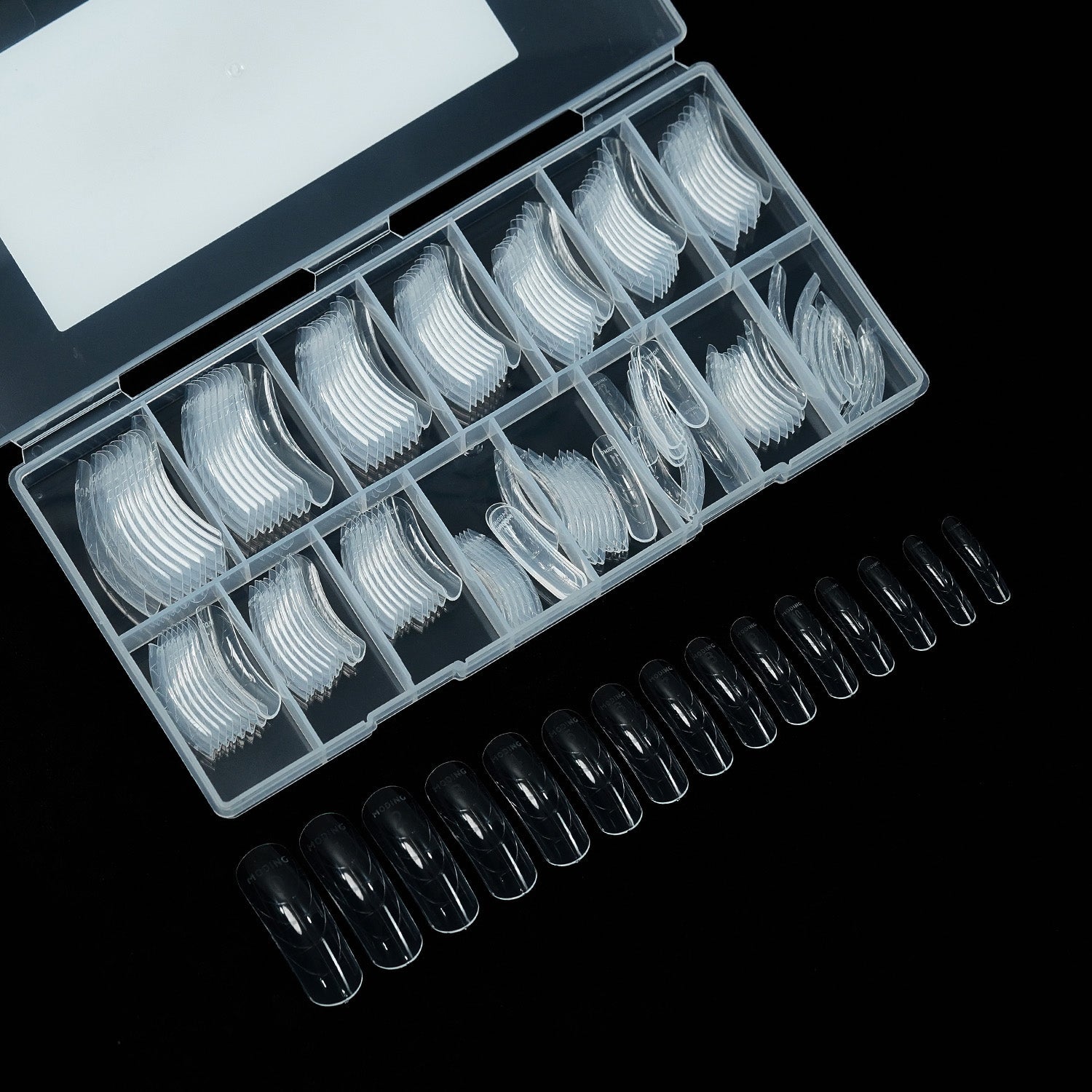 LAVIS - Dual Form Oval 15 Sizes Clear - DTK Nail Supply