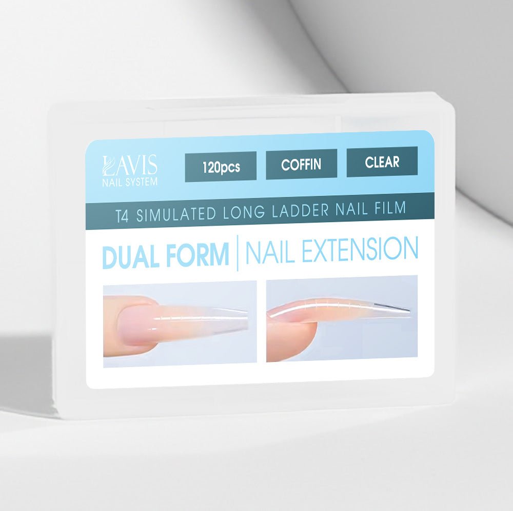 LAVIS - Dual Form Tips Taye Part 4 - Coffin Clear - DTK Nail Supply
