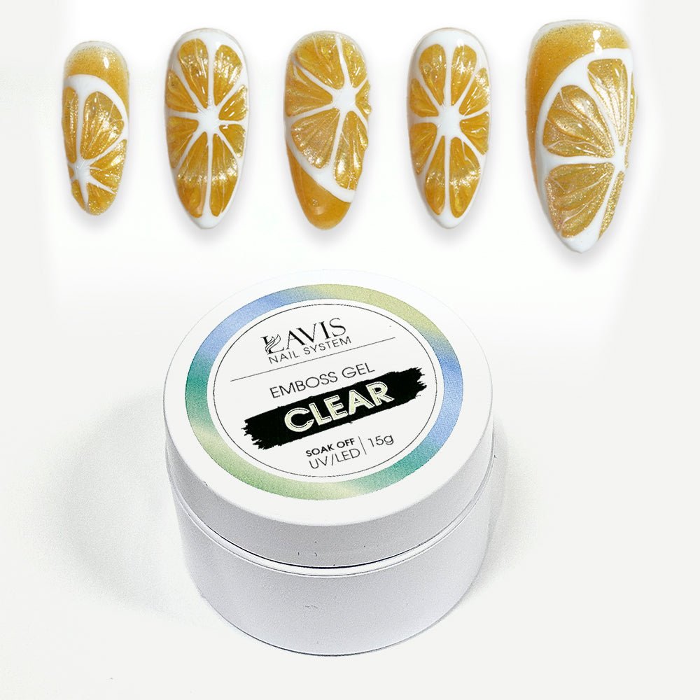 LAVIS Emboss Gel - Clear 15g - DTK Nail Supply
