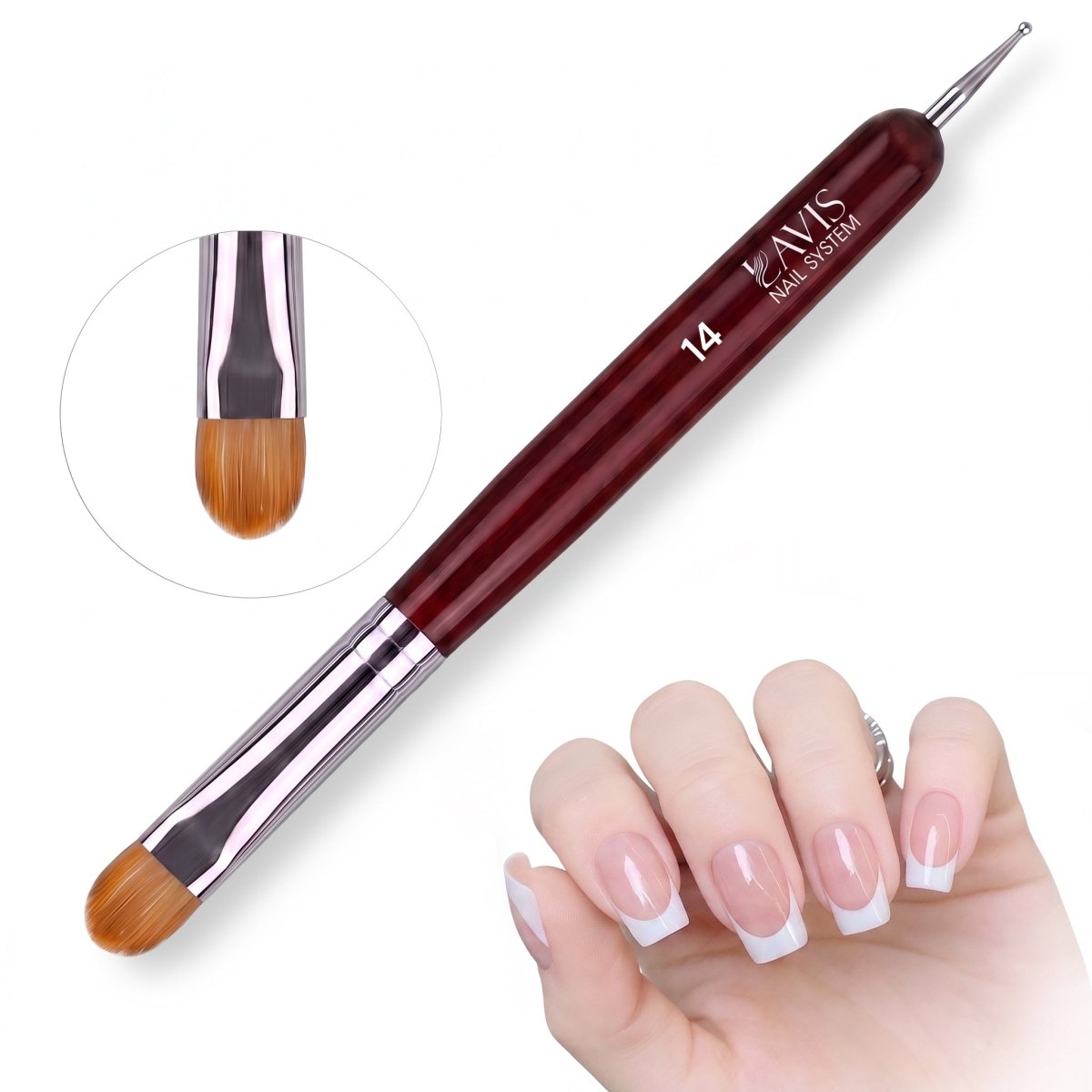 LAVIS French Brush - 14 - DTK Nail Supply