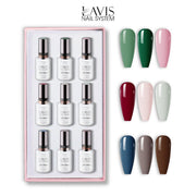 Lavis Gel Color Set 6 (9 Colors) – Soft Neutral & Modern Everyday Gel Polish Set - DTK Nail Supply