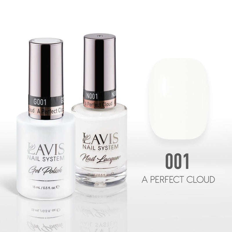 Lavis Gel Nail Polish Duo - 001 A Perfect Cloud - DTK Nail Supply