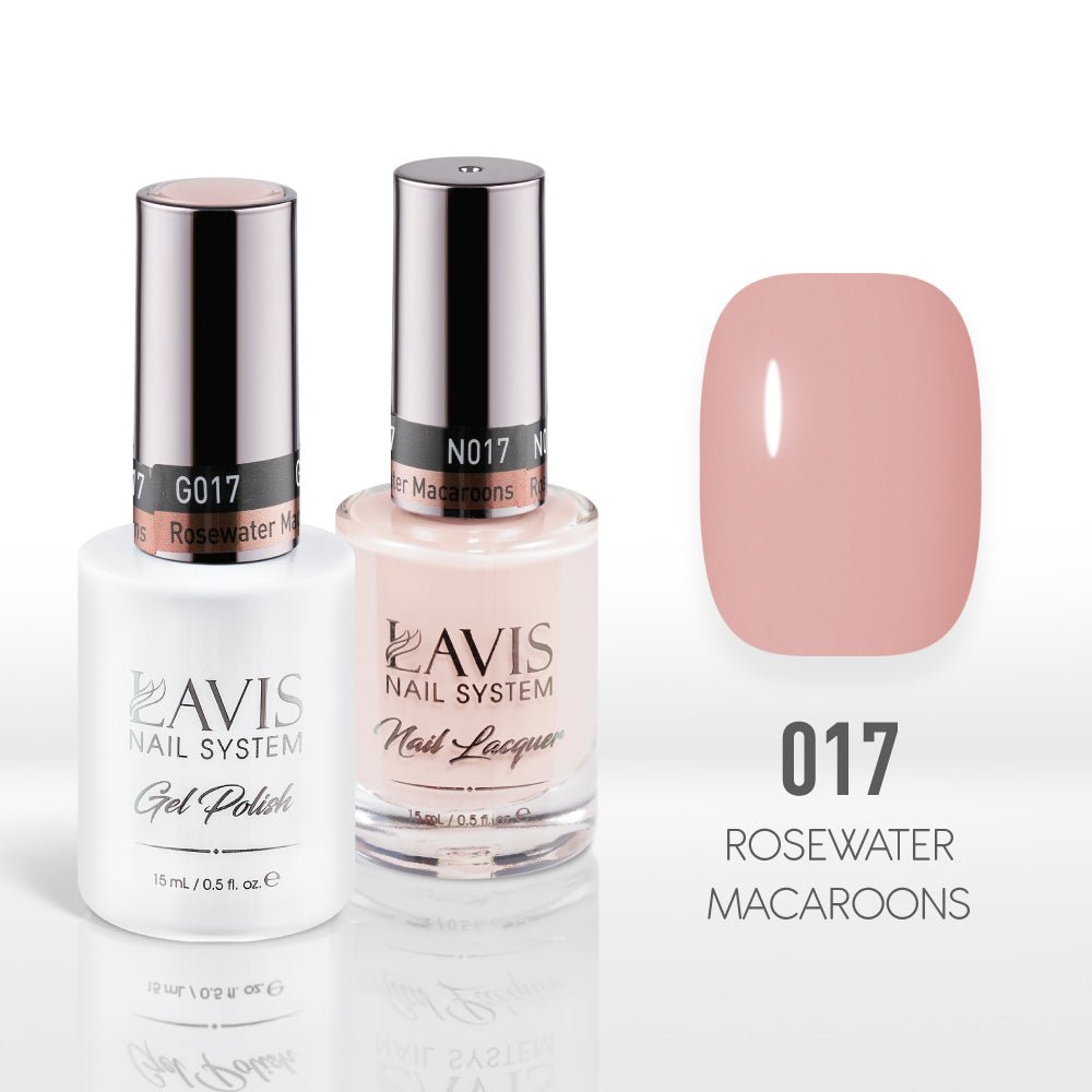 Lavis Gel Nail Polish Duo - 017 Rosewater Macaroons - DTK Nail Supply