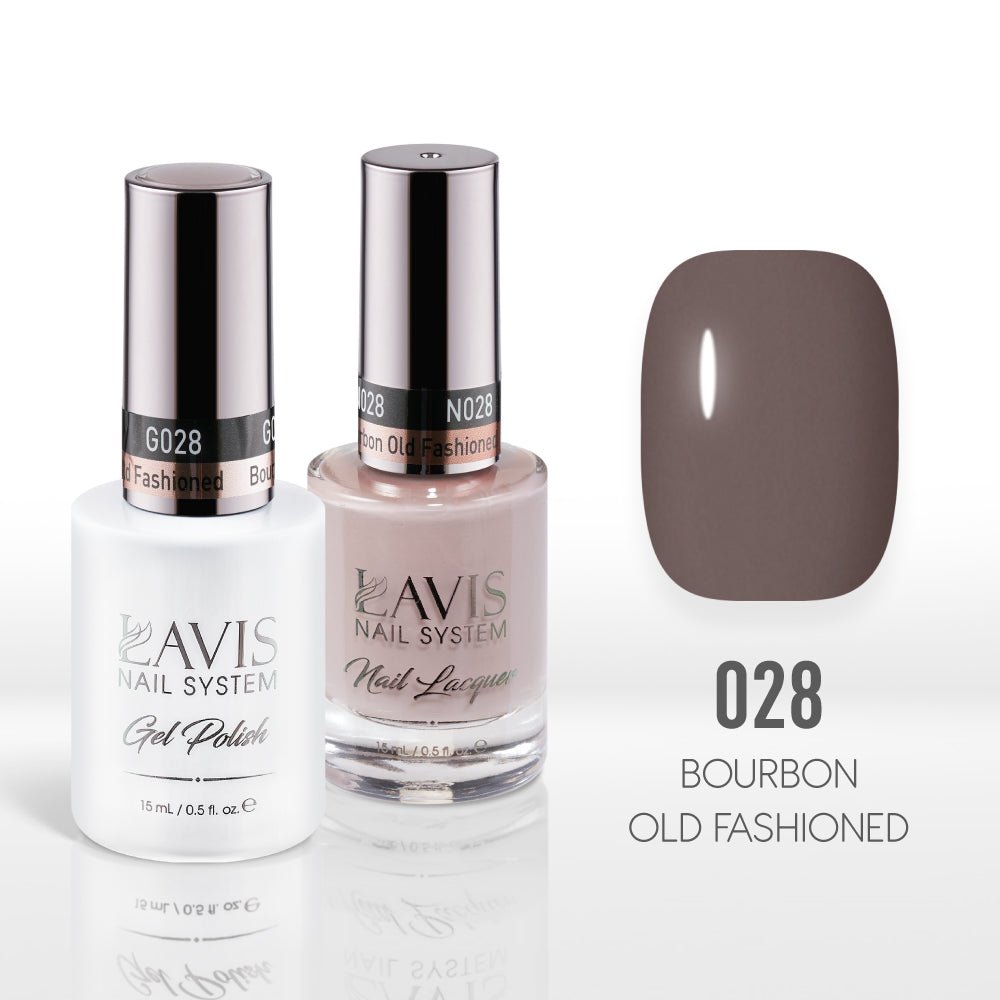 Lavis Gel Nail Polish Duo - 028 Bourbon Old Fashioned - DTK Nail Supply