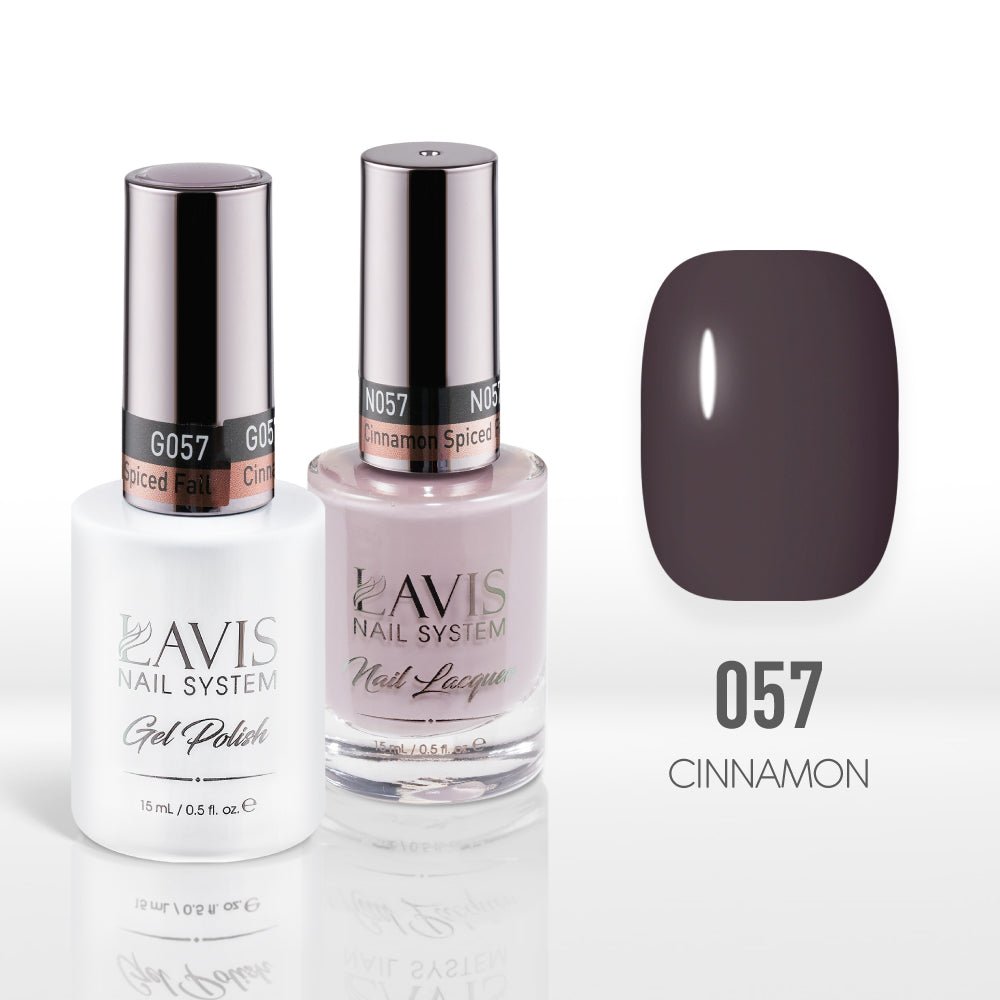 Lavis Gel Nail Polish Duo - 057 Cinnamon Spiced Fall - DTK Nail Supply