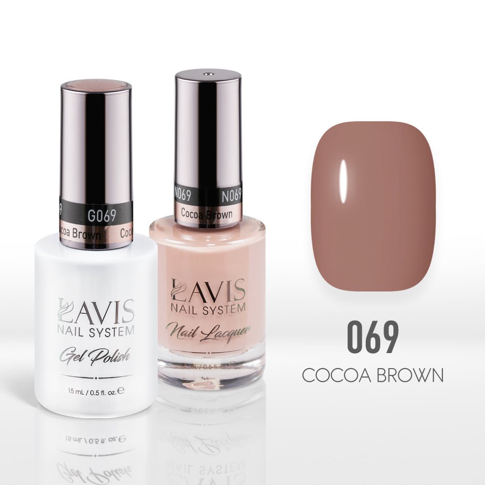 Lavis Gel Nail Polish Duo - 069 Cocoa Brown - DTK Nail Supply